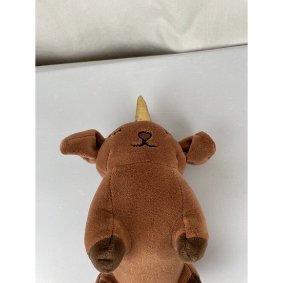 Snug a Babies SOFT Small Brown & Gold Puppy Unicorn plush EXCELLENT CONDITION - Picture 10 of 10
